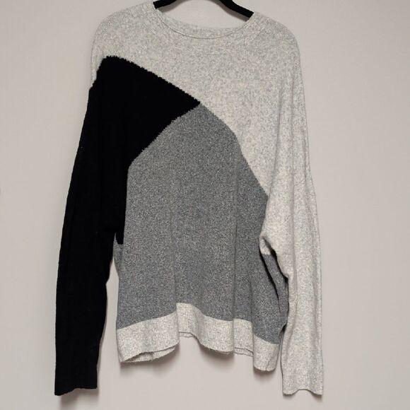 J. Crew Women's Black, Gray, and Cream Sweater - Picture 1 of 7